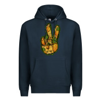 Navy Pineapple Peace Sign Premium Hoodie - Jasminsmagicworld