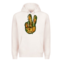 Pale Pink Pineapple Peace Sign Premium Hoodie - Jasminsmagicworld