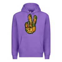 Purple Pineapple Peace Sign Premium Hoodie - Jasminsmagicworld