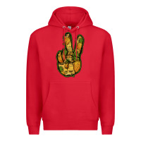 Red Pineapple Peace Sign Premium Hoodie - Jasminsmagicworld