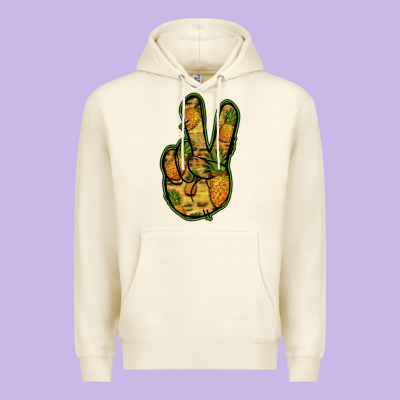Pineapple Peace Sign Premium Hoodie Designed By Jasminsmagicworld