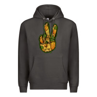 Smoke Pineapple Peace Sign Premium Hoodie - Jasminsmagicworld