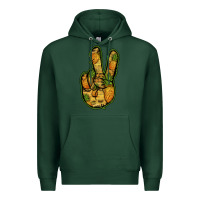 Sports Green Pineapple Peace Sign Premium Hoodie - Jasminsmagicworld