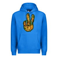 True Royal Pineapple Peace Sign Premium Hoodie - Jasminsmagicworld
