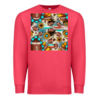 Cardinal football cowhide sunflower seamless pattern Premium Sweatshirt - JahusDesignShop