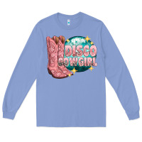 Colony Blue western disco cowgirl Long Sleeve Tee - texasbilliewilder