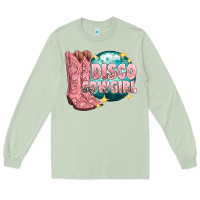 Matcha western disco cowgirl Long Sleeve Tee - texasbilliewilder