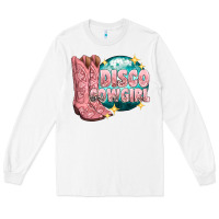 White western disco cowgirl Long Sleeve Tee - texasbilliewilder