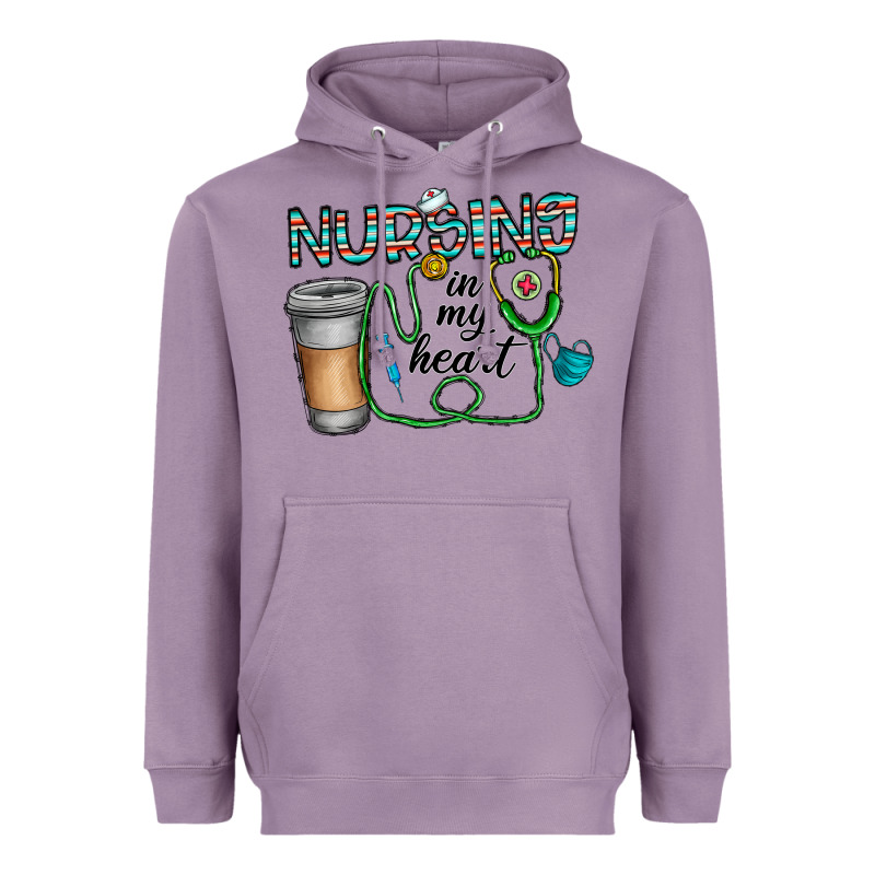Nursing İn My Heart Heavyweight Hoodie by CowhideDigitalArt | Teevron