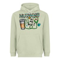 Matcha nursing İn my heart Heavyweight Hoodie - CowhideDigitalArt