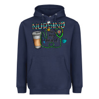 Navy nursing İn my heart Heavyweight Hoodie - CowhideDigitalArt