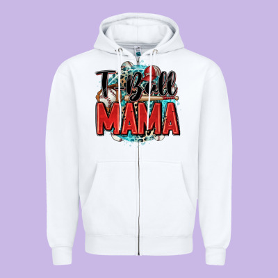 T Ball Mama Zipper Hoodie Designed By Zillion Design Studio