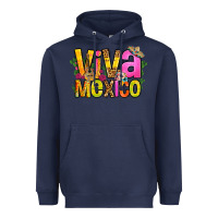 Navy viva mexico long live mexico Heavyweight Hoodie - FaDigitalArtStudio