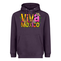 Plum viva mexico long live mexico Heavyweight Hoodie - FaDigitalArtStudio