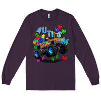 Plum monster truck autism Long Sleeve Tee - Zillion Design Studio