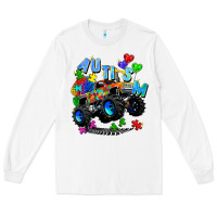 White monster truck autism Long Sleeve Tee - Zillion Design Studio