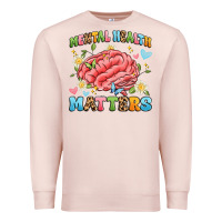 Pale Pink mental health matters Premium Sweatshirt - Artiststas