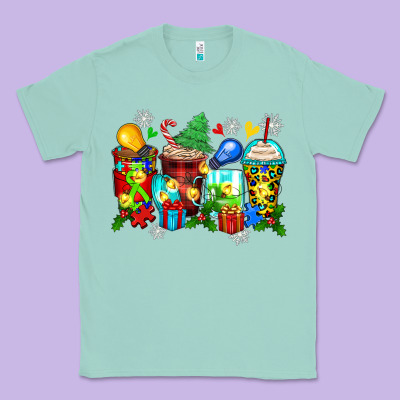 Classic Tee autism christmas coffee cups