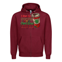 Burgundy i run on coffee and christmas cheer Zipper Hoodie - RanaPortraitStore