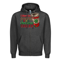 Charcoal Heather i run on coffee and christmas cheer Zipper Hoodie - RanaPortraitStore