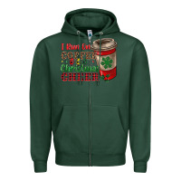 Sports Green i run on coffee and christmas cheer Zipper Hoodie - RanaPortraitStore