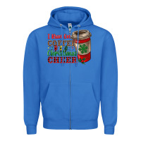 True Royal i run on coffee and christmas cheer Zipper Hoodie - RanaPortraitStore
