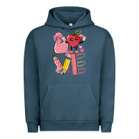 Pigment Midnight Navy love teacher Urban Hoodie - MaliasSmallBusiness