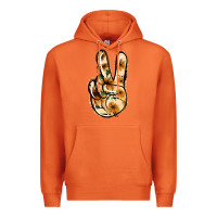 Carrot Floral Gold Peace Sign Premium Hoodie - Jasminsmagicworld