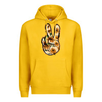 Lemon Floral Gold Peace Sign Premium Hoodie - Jasminsmagicworld