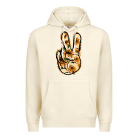 Sandshell Floral Gold Peace Sign Premium Hoodie - Jasminsmagicworld