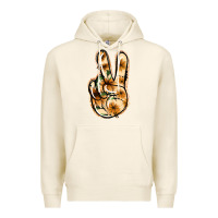 Tofu Floral Gold Peace Sign Premium Hoodie - Jasminsmagicworld