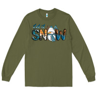 Army Green Let It Snow Snowman Long Sleeve Tee - RanaPortraitStore