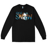 Black Let It Snow Snowman Long Sleeve Tee - RanaPortraitStore