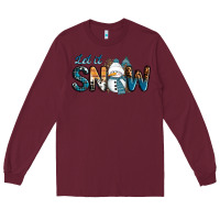 Burgundy Let It Snow Snowman Long Sleeve Tee - RanaPortraitStore