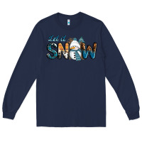 Navy Let It Snow Snowman Long Sleeve Tee - RanaPortraitStore