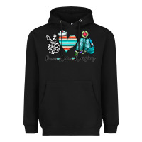 Black peace love nursing Heavyweight Hoodie - CowhideDigitalArt