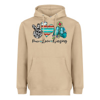 Mushroom peace love nursing Heavyweight Hoodie - CowhideDigitalArt