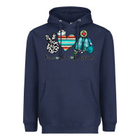 Navy peace love nursing Heavyweight Hoodie - CowhideDigitalArt