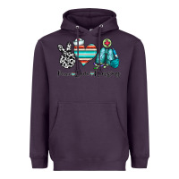 Plum peace love nursing Heavyweight Hoodie - CowhideDigitalArt