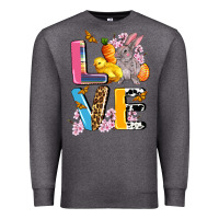 Charcoal Heather love easter Premium Sweatshirt - AdoDesignShop