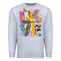 Heather Grey love easter Premium Sweatshirt - AdoDesignShop