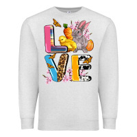 Oatmeal Heather love easter Premium Sweatshirt - AdoDesignShop