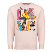 Pale Pink love easter Premium Sweatshirt - AdoDesignShop