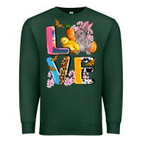 Sports Green love easter Premium Sweatshirt - AdoDesignShop
