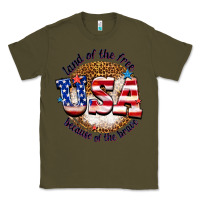 Army Green land of the free usa because of the brave billie w Classic Tee - texasbilliewilder