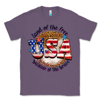 Lavender land of the free usa because of the brave billie w Classic Tee - texasbilliewilder