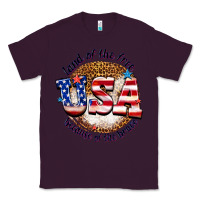 Plum land of the free usa because of the brave billie w Classic Tee - texasbilliewilder