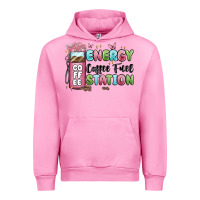 Fuchsia Pink energy coffee fuel station Urban Hoodie - MaliasSmallBusiness