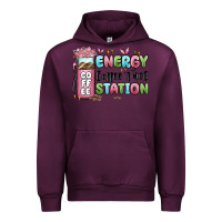 Mauve Wine energy coffee fuel station Urban Hoodie - MaliasSmallBusiness