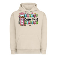 Pigment French Oak energy coffee fuel station Urban Hoodie - MaliasSmallBusiness